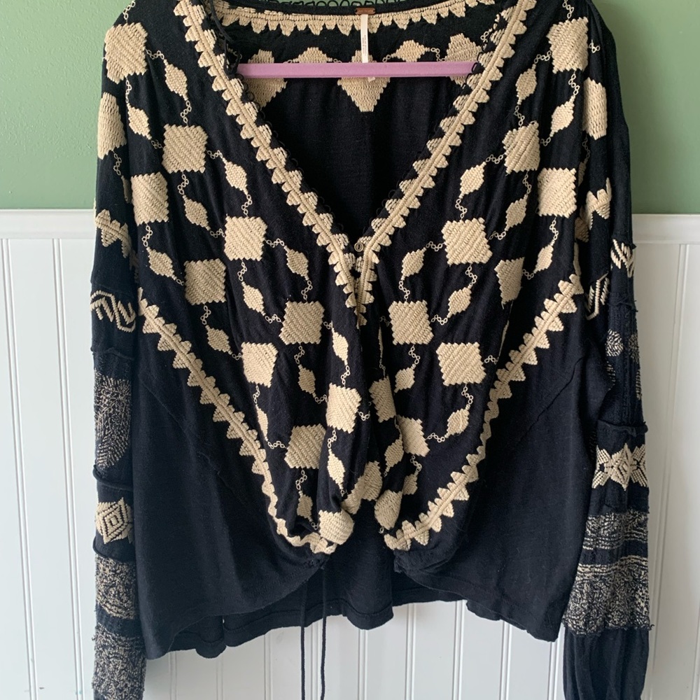 Free people button blouse